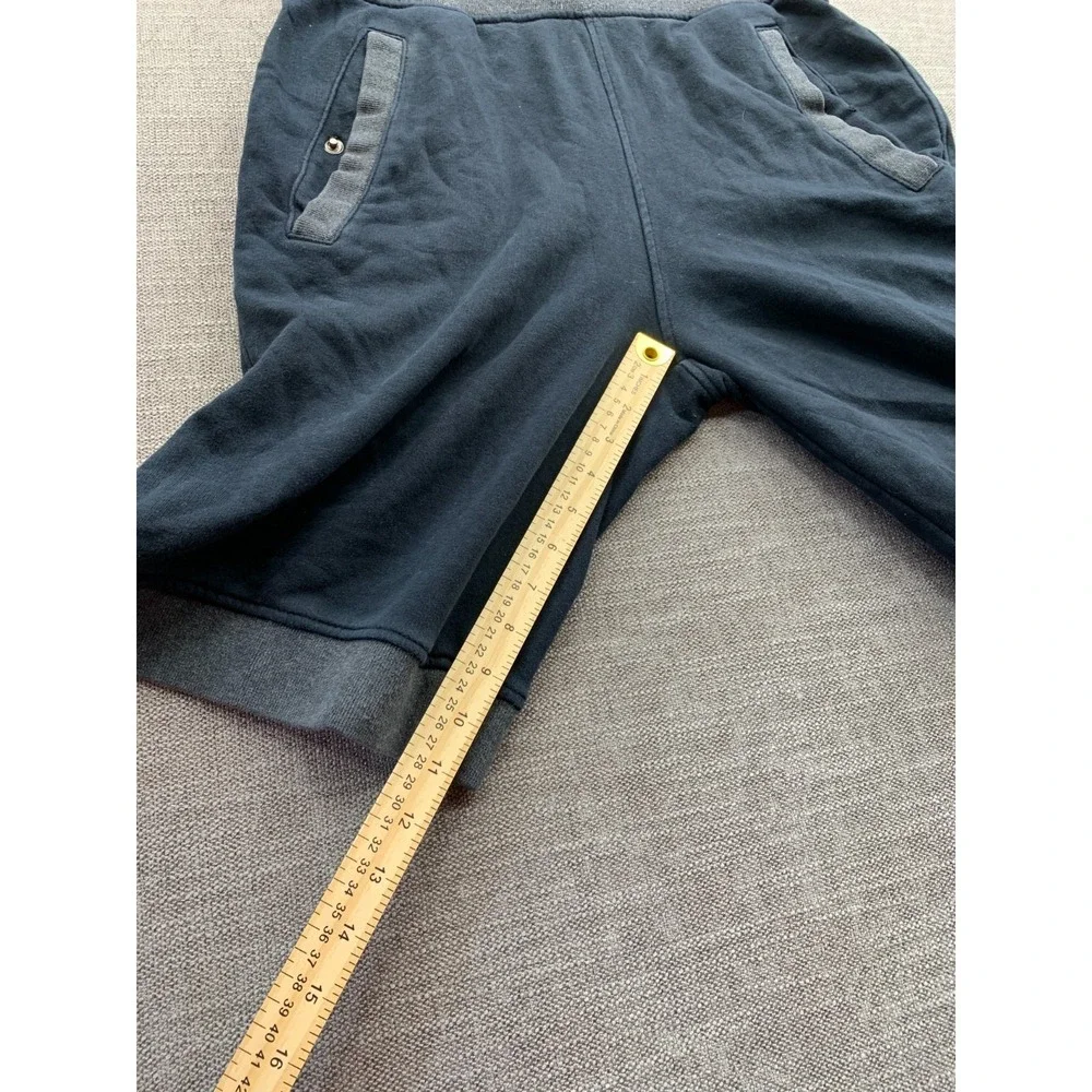 Air Jordan Sweat Shorts Mens‎ M Navy Blue Fleece Lined Ribbed Hem Elastic Waist